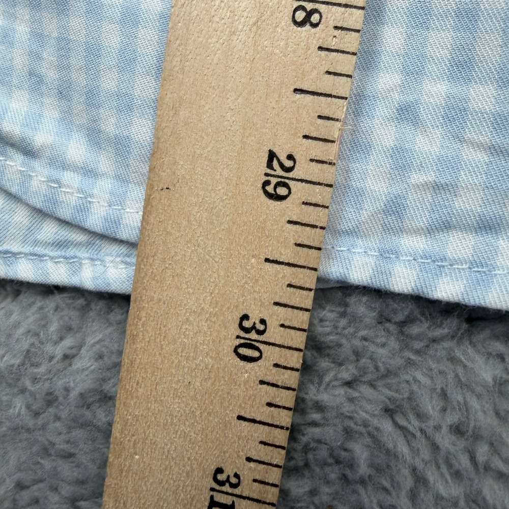 Porter + Ash Shirt Men XL Blue Gingham Checkered Button Down Long Sleeve Stretch - Picture 8 of 9